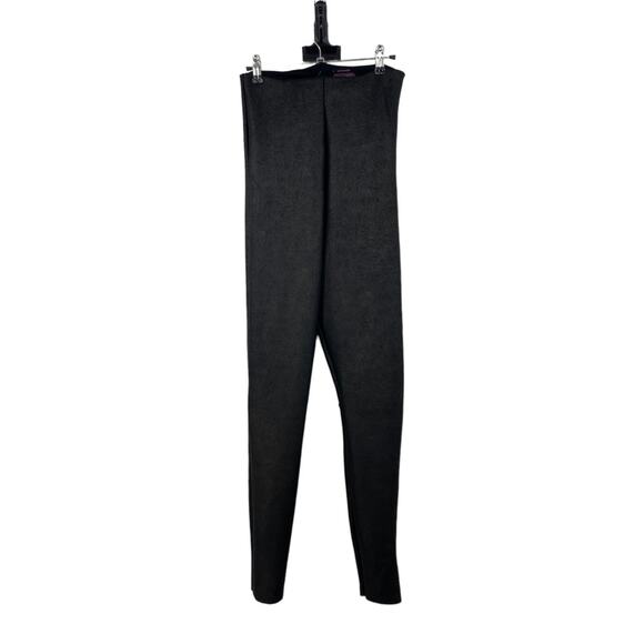 Commando Leggings Womens Size Large Faux Suede Ankle Black High Rise Stretch NWT